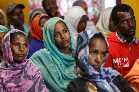 Femmes à la maison d'accueil Attat. Éthiopie