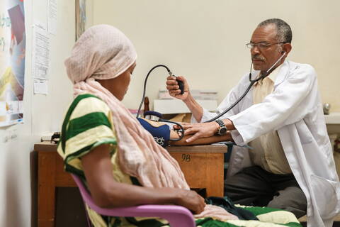 Consultation à l'hôpital Attat, Éthiopie