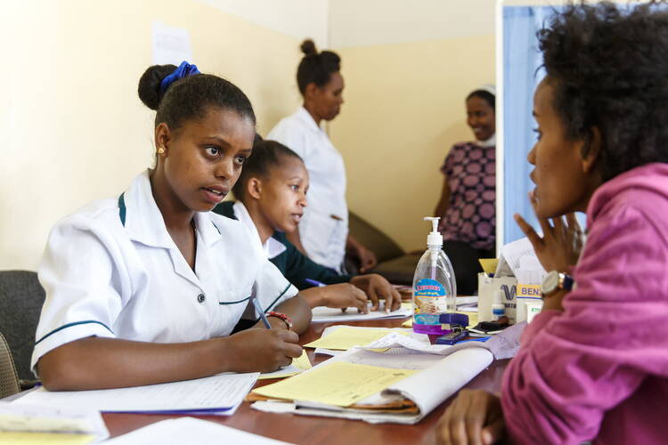 Sages-femmes dans l'hôpital Attat, Éthiopie