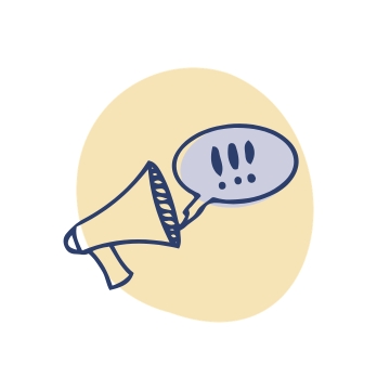 Öffentlichkeit Illustration mit Megafon