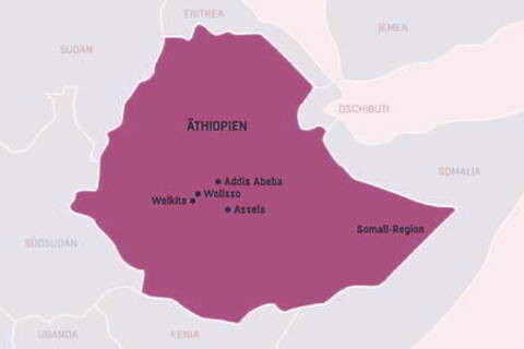 Map of Ethiopia