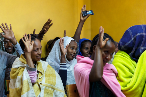 Femmes à la maison d'accueil Attat, Éthiopie